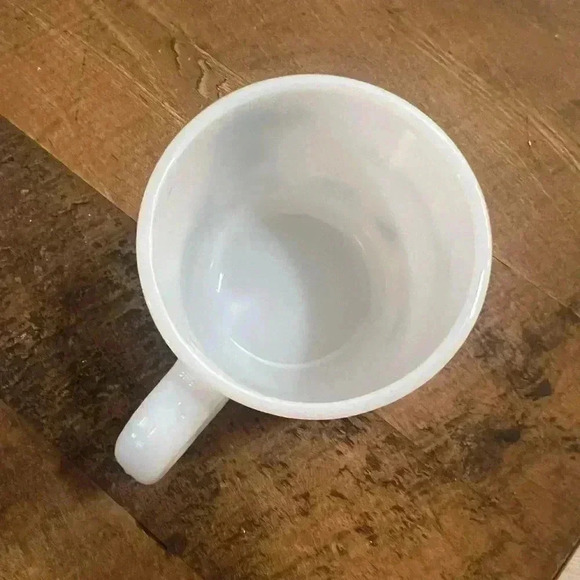 VTG Kirby Martin DAISY Milk Glass Mug Open you Heart Friendship Follow  Blue - Picture 4 of 6